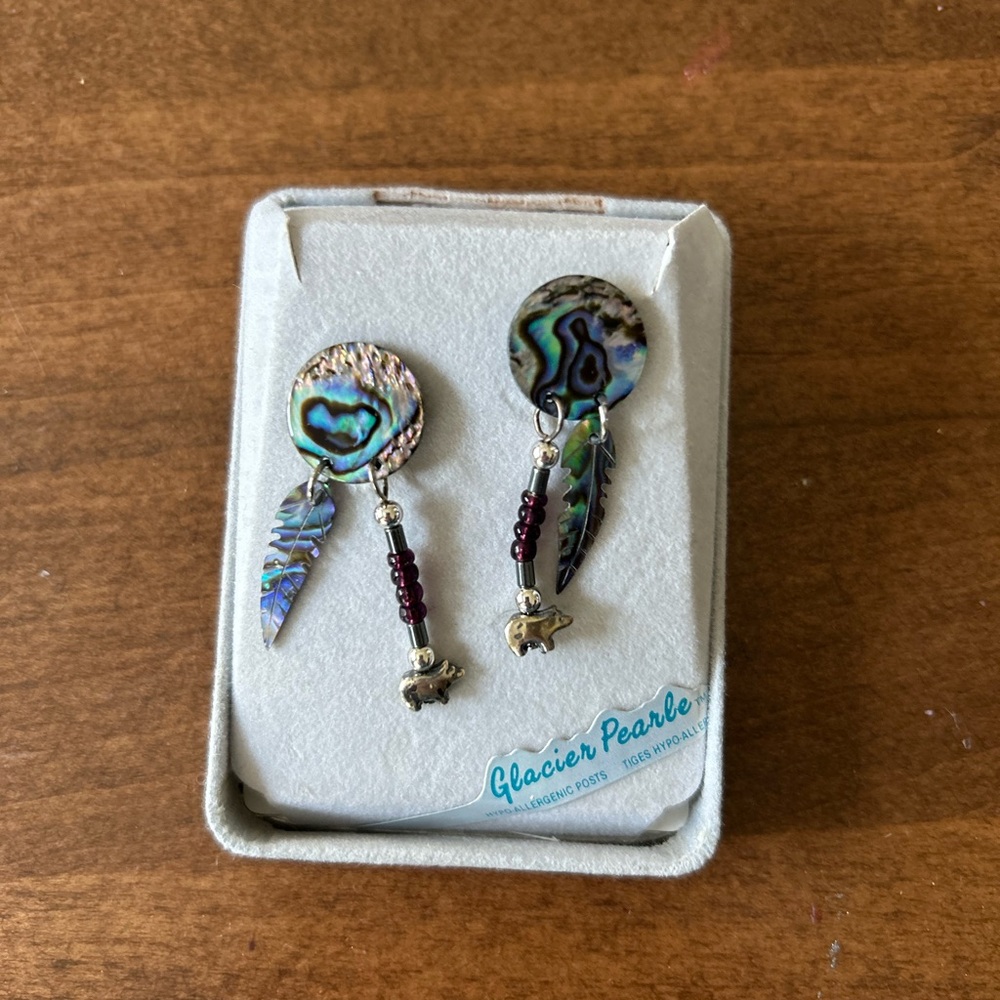 Western Abalone Dangle Earrings
